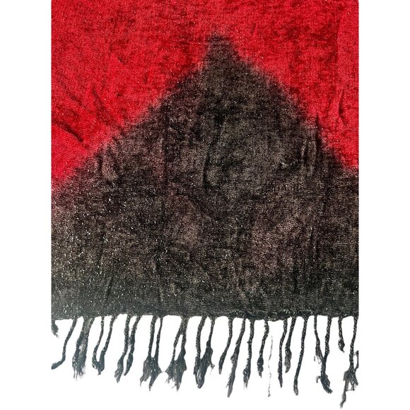 Sparkly Shawl With Fringe By B.M. Lovely Shawls Maroon Gold Black w/ tag - Picture 8 of 8